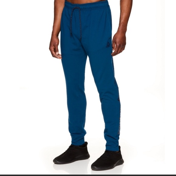 Reebok Pants Reebok Mens Pace Runner Slim French Terry Active Pants